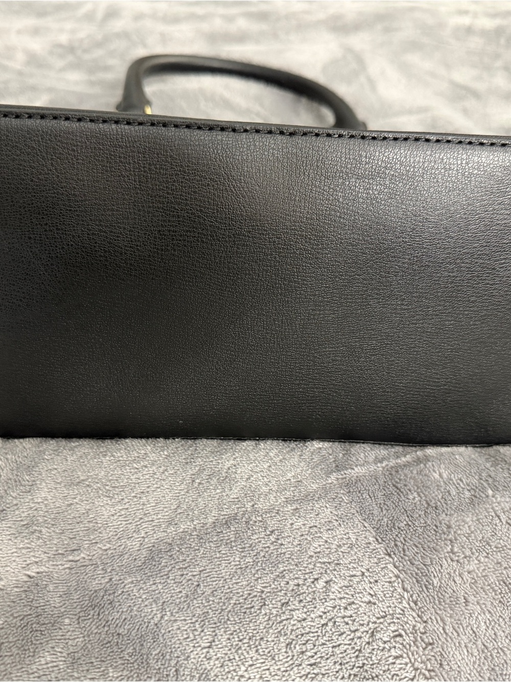 Michael Kors Black Leather Satchel with Gold Hardware - Picture 3 of 5